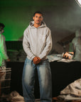 GRAY HOODIE ZIP BOXY FIT LOCKD