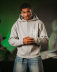 GRAY HOODIE ZIP BOXY FIT LOCKD