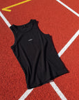 BLACK RIBBED TANK