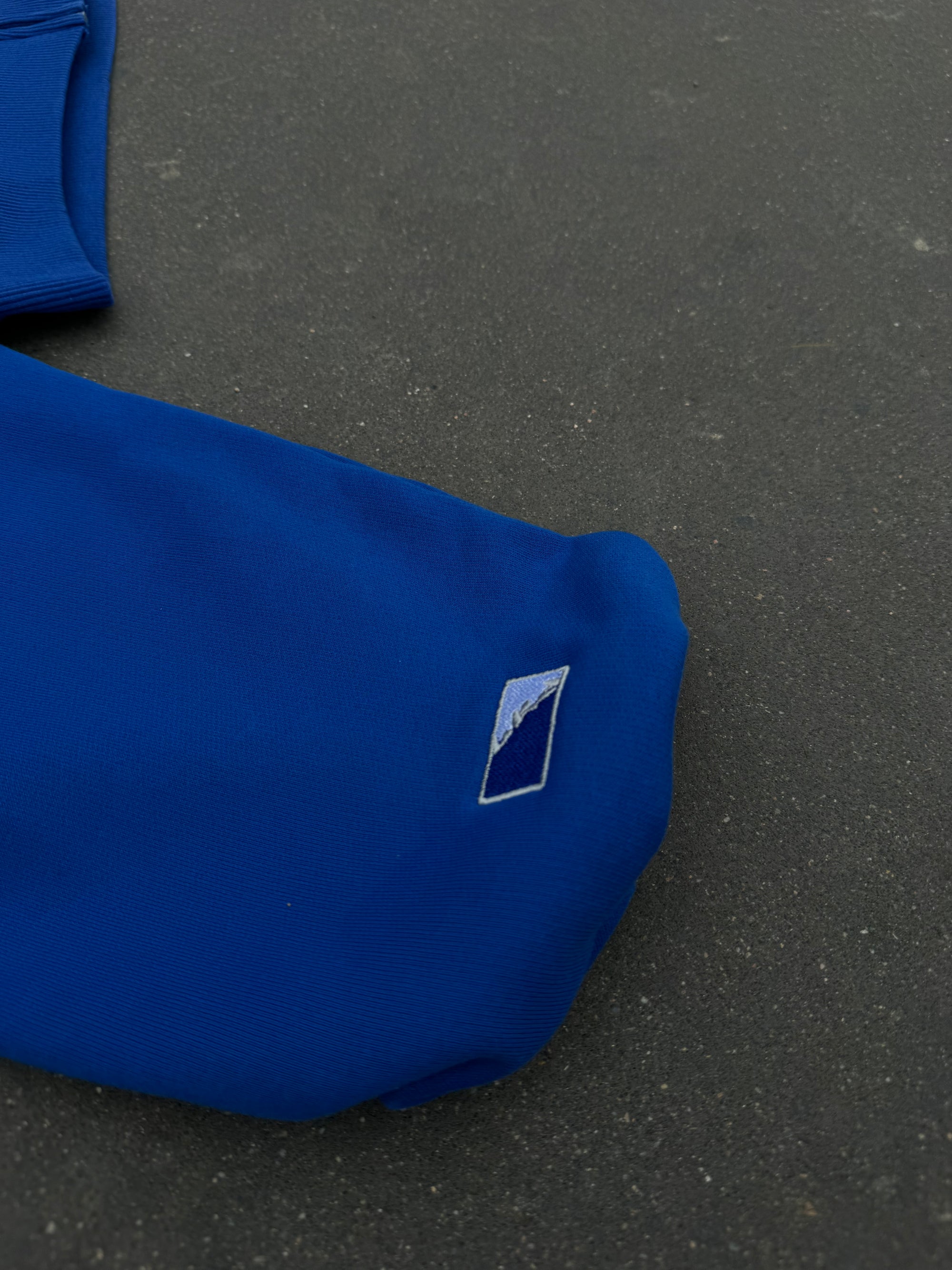 HOODIE ZIP BLEU ROYAL OVERSIZE