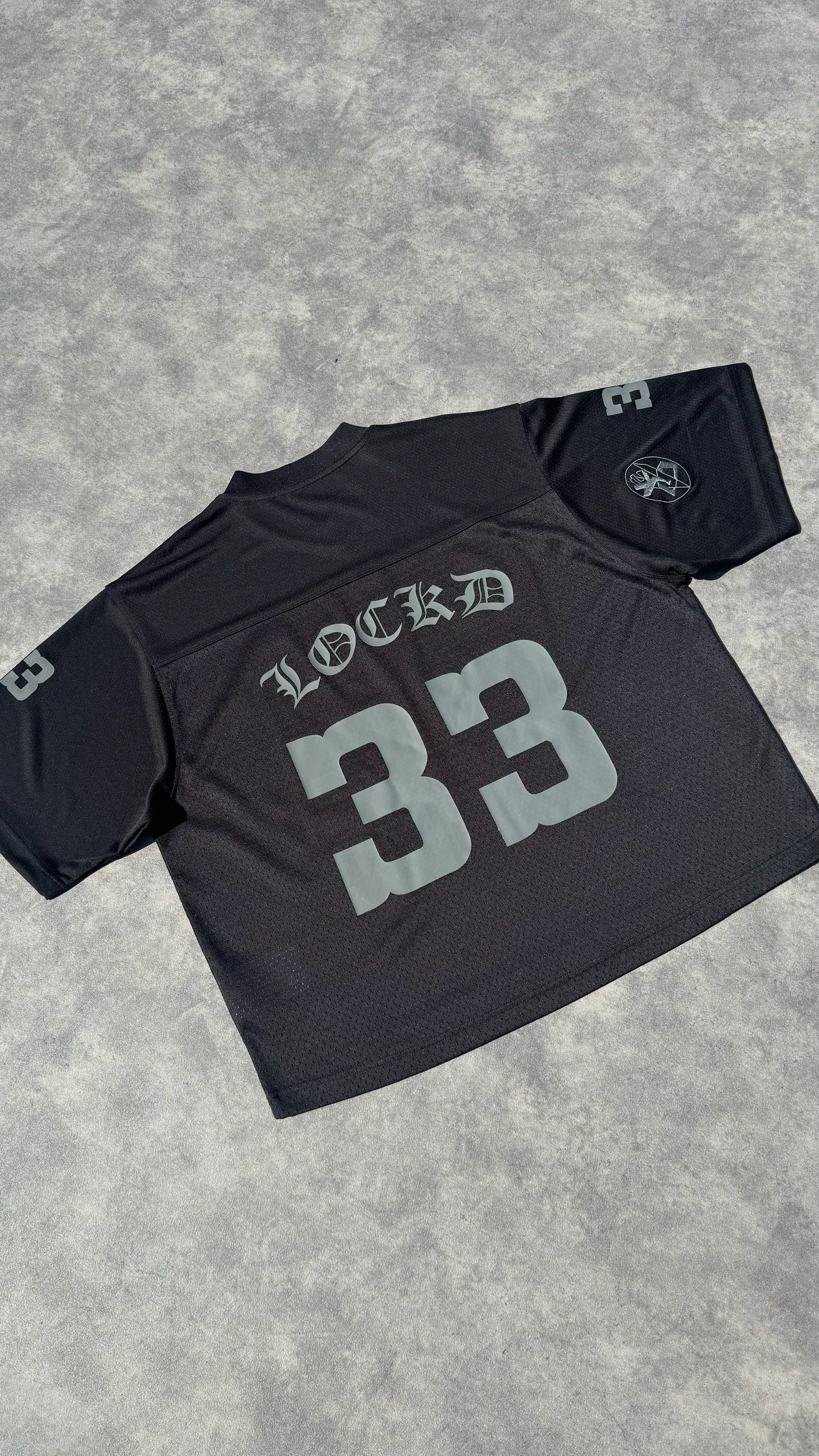FOOTBALL BLACK OVERSIZE JERSEY LOCKD