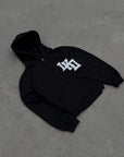 BLACK HOODIE ZIP BOXY FIT LOCKD