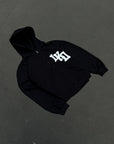 BLACK HOODIE ZIP BOXY FIT LOCKD