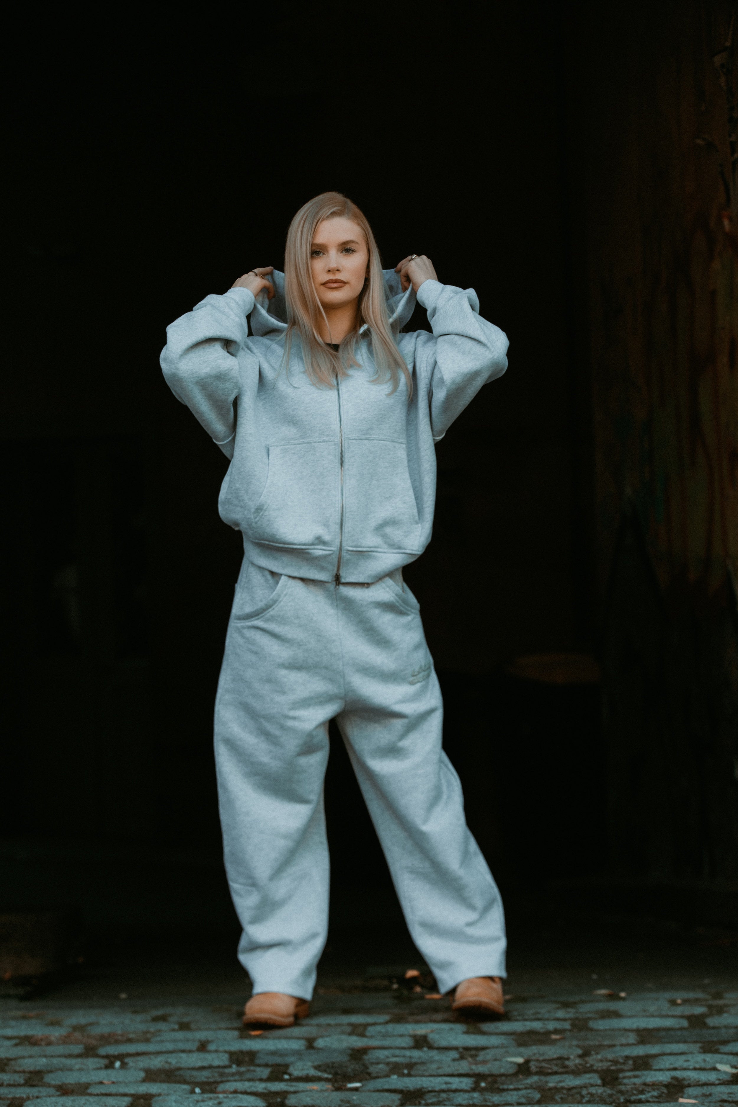 COZYWORLDWIDELEATHERCARGO PANTS Sサイズ GREY BAGGY SWEATPANT – lockdshop